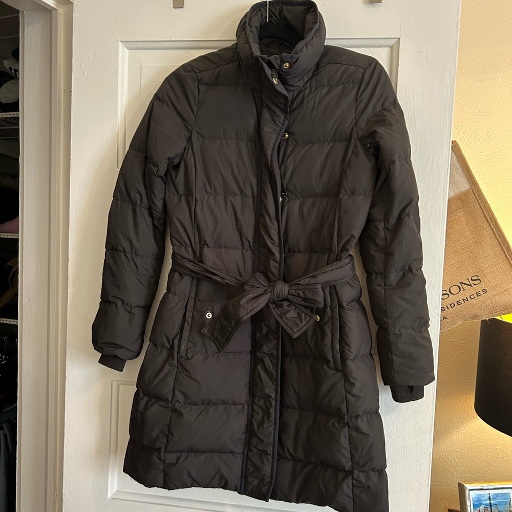 J.CREW knee-length down puffer. No hood.